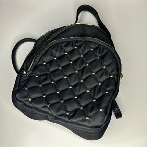 black mini backpack